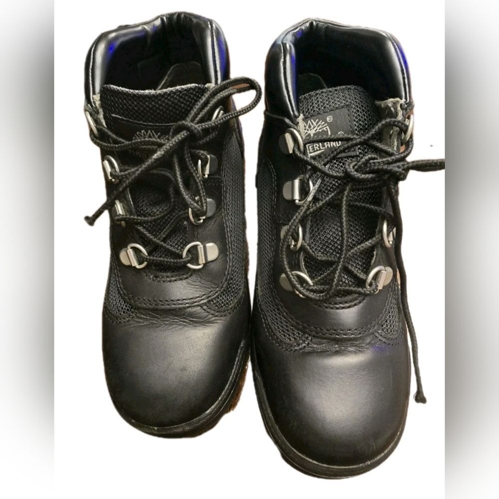 Timberland Boys Black Mid Hiker Boots – Size 2 Youth